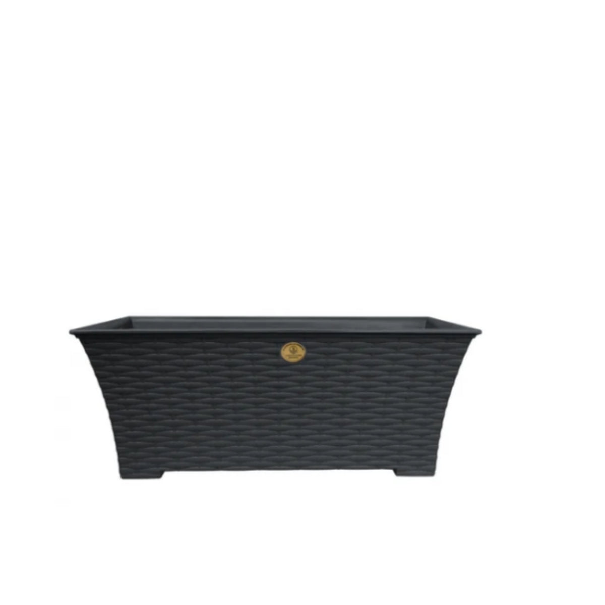 JARDINERA RATTAN L45 GRIS OXFORD INCLUYE REJILLA DE AUTO RIEGO JARA4546