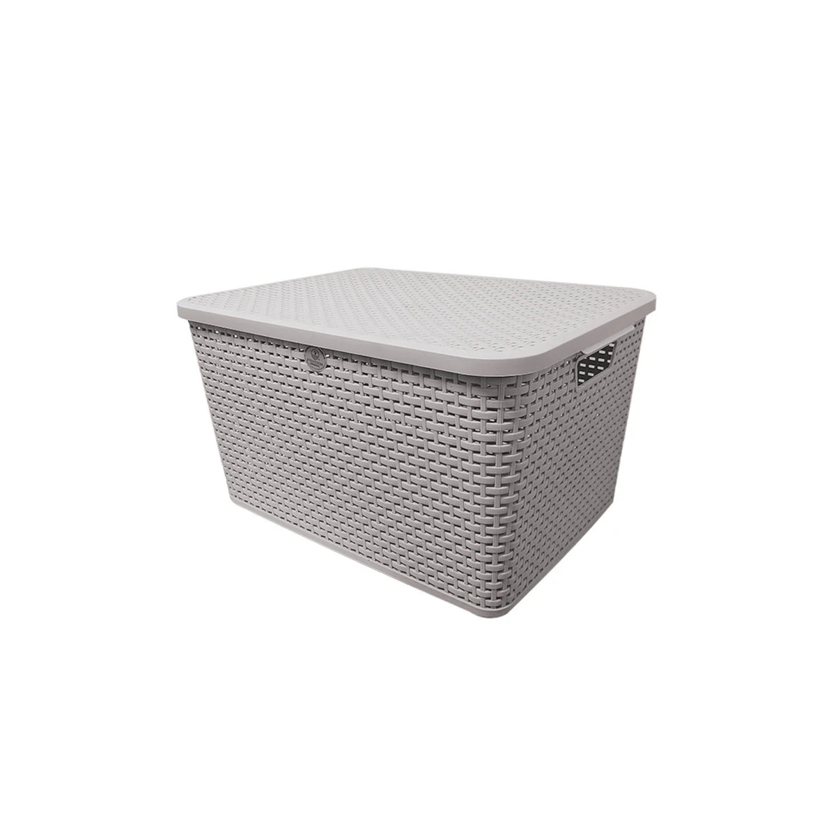 CAJA RATTAN C/TAPA MEDIANA L 46.2 BLANCO NIEBLA CRMD0037