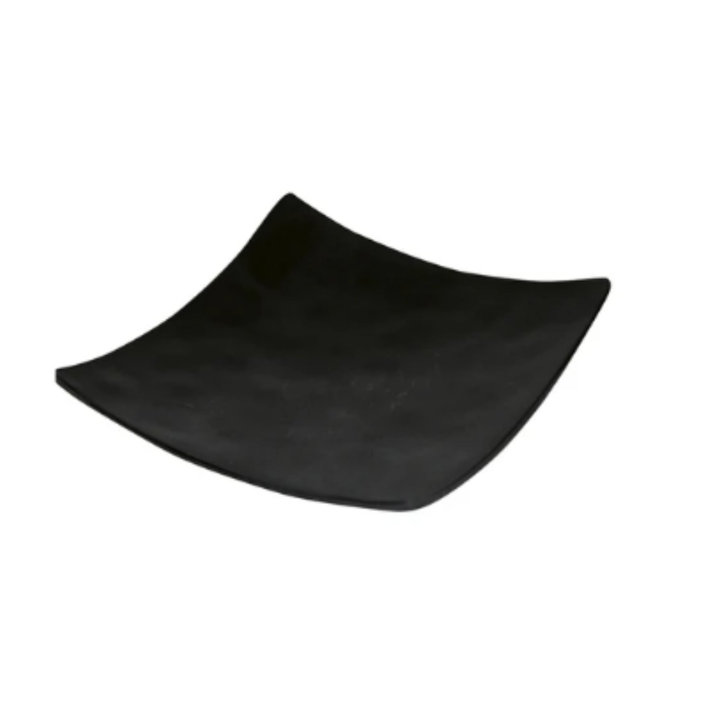 PLATO CUADRADO 18 CMS. MELAMINA JET BLACK