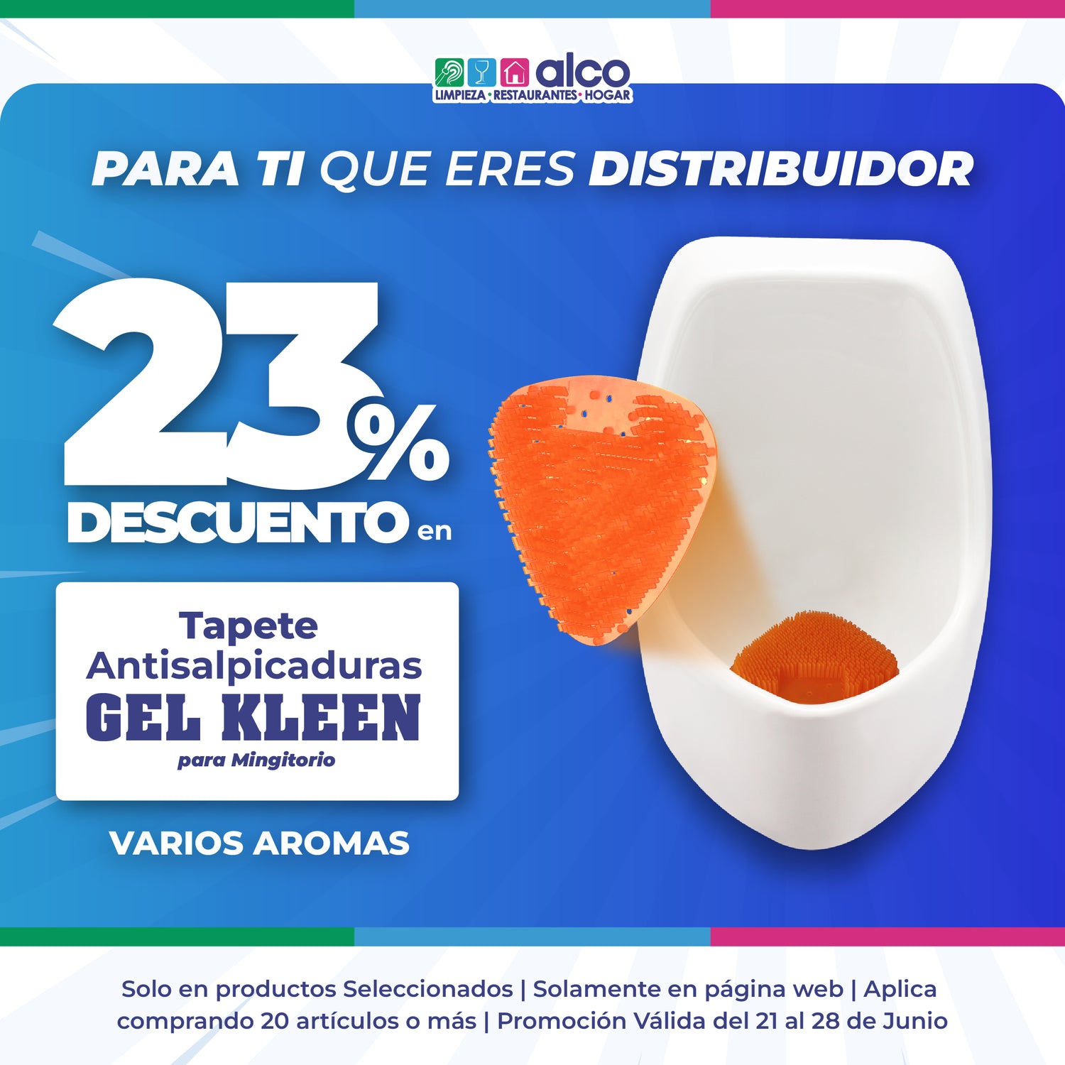 Añade mas 20 Tapetes Gel Kleen y recibe 23% de DESCUENTO!