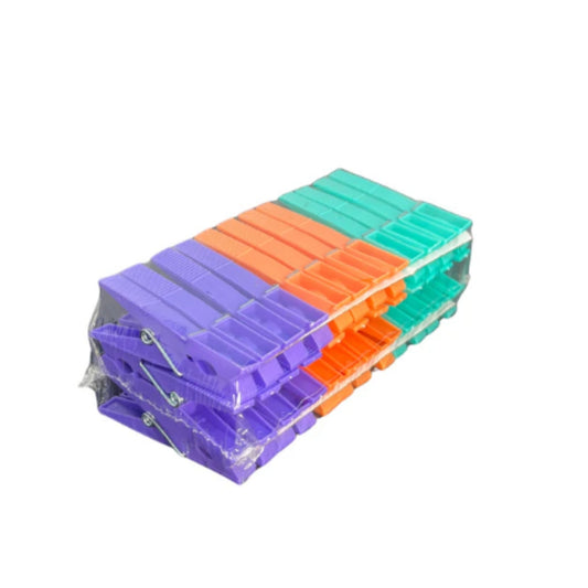 PINZA PARA  ROPA DE PLASTICO  CON 24 PZAS