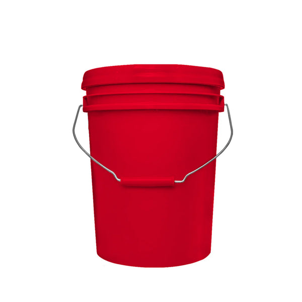 Cubeta industrial con tapa y asa 10 L roja