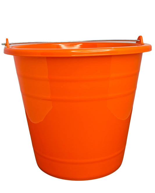 CUBETA PLASTICO 10 LTS.  NARANJA