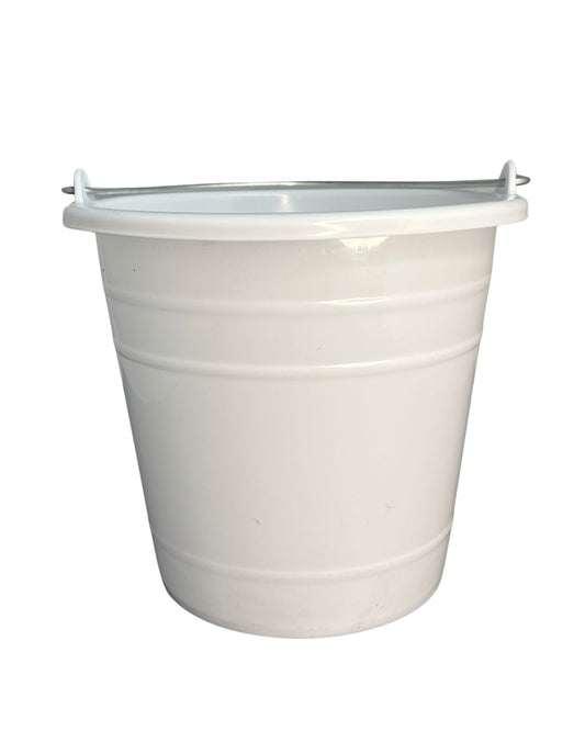 CUBETA PLASTICO 10 LTS.  BLANCA