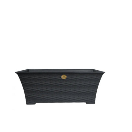 JARDINERA RATTAN L45  GRIS OXFORD INCLUYE REJILLA DE AUTO RIEGO JARA4546