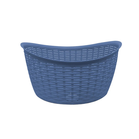 CANASTA RATTAN OVAL AZUL TURQUIA CROV0079