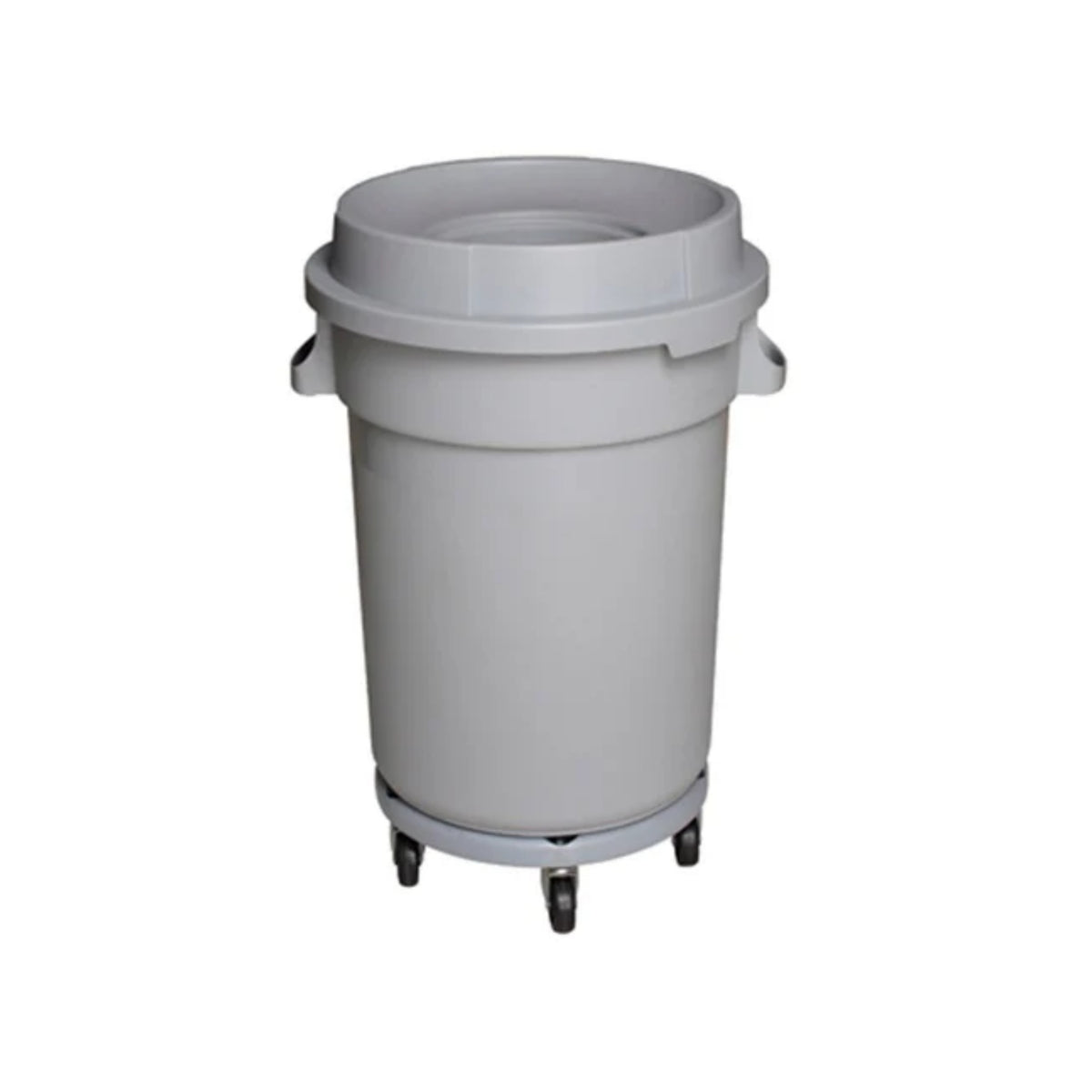 BOTE REDONDO TAPA T/EMBUDO C/DOLLY 120 LITROS DUST7504