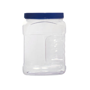 Foto de vitrolero cuadrado con tapa lisa 3.78 lts. (1 gal) transparentetapa blanca — Alco Distribuidora Torreón mayoreo