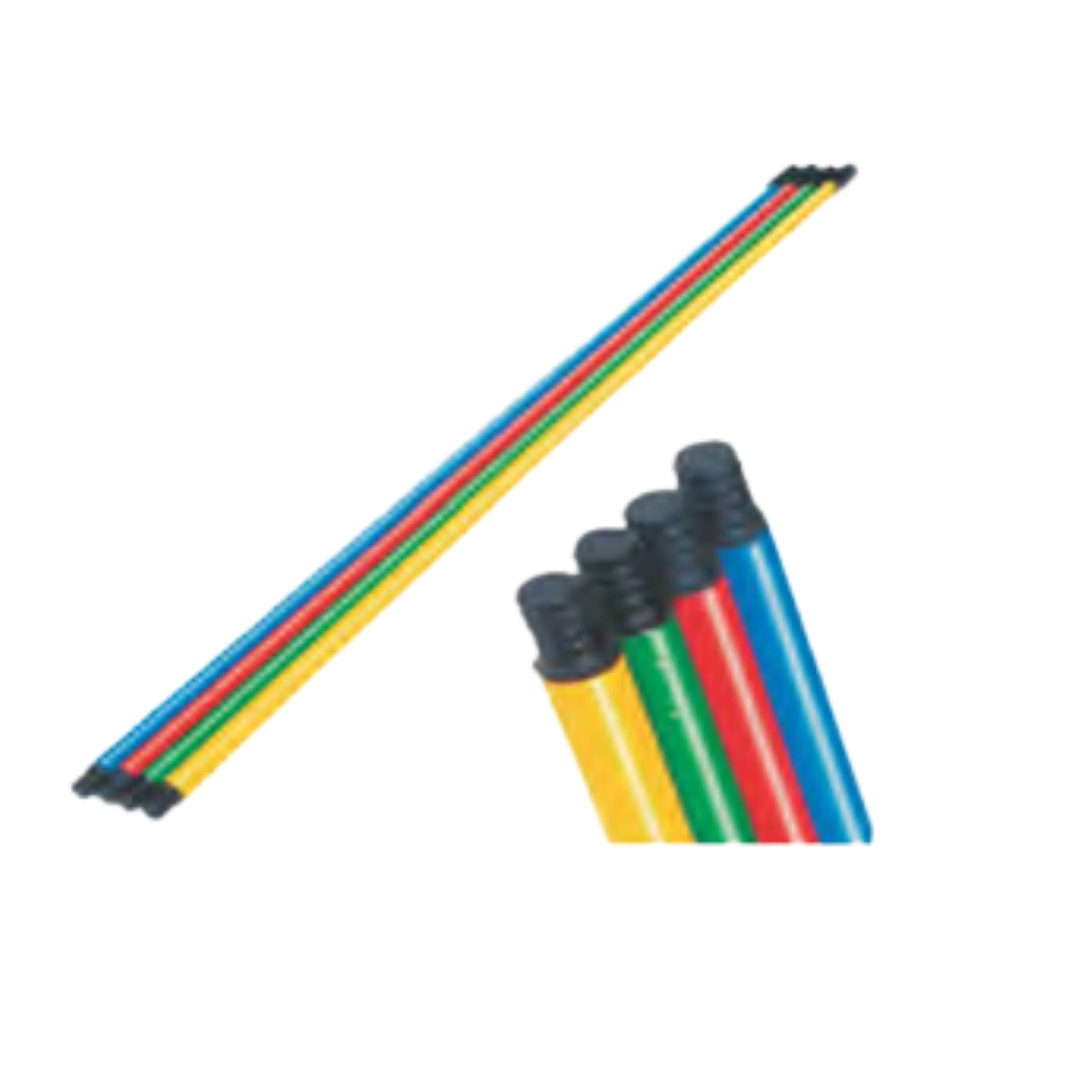 BASTON DE LAMINA 1.20 MTS. PUNTA PLASTICA VERDE 1901-MG