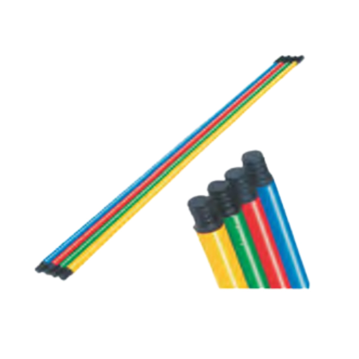 BASTON DE LAMINA 1.20 MTS. PUNTA PLASTICA AMARILLO 1901-MY