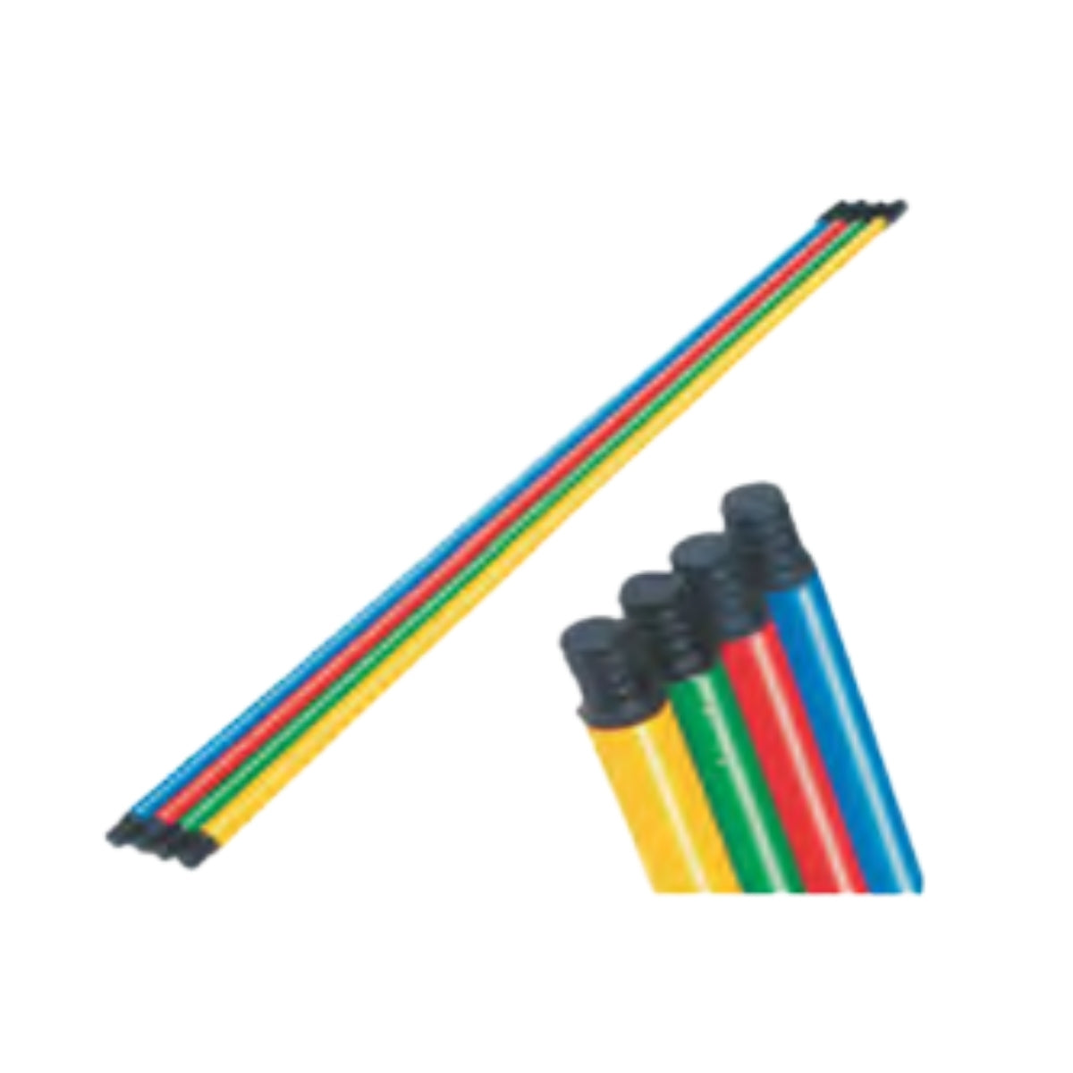 BASTON DE LAMINA 1.20 MTS. PUNTA PLASTICA AZUL 1901-MB