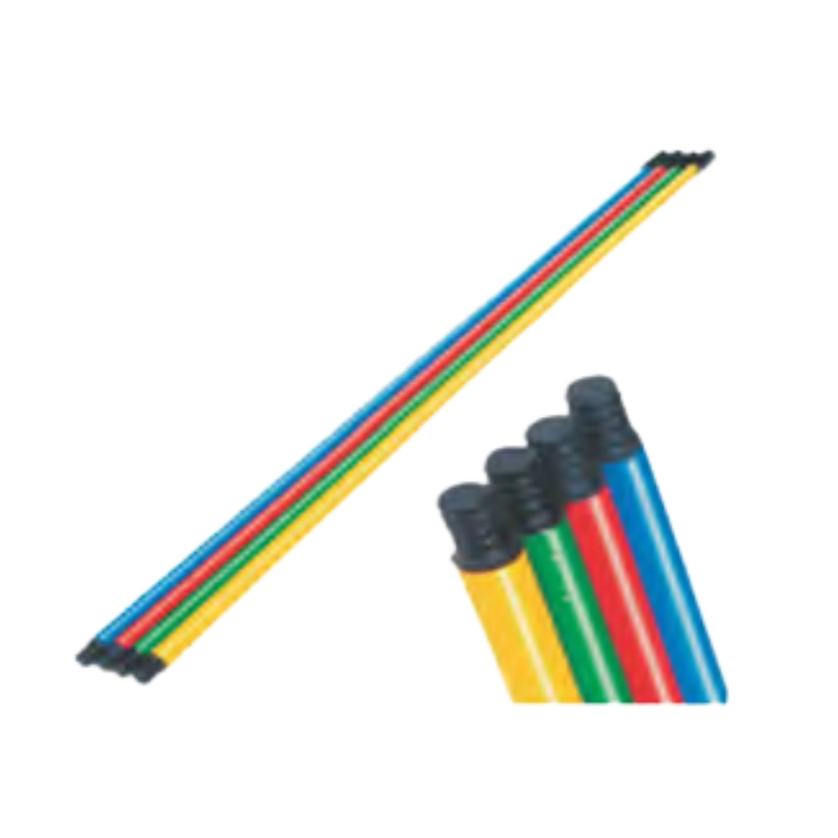 BASTON DE LAMINA 1.37 MTS. PUNTA PLASTICA ROJO 1905-MR