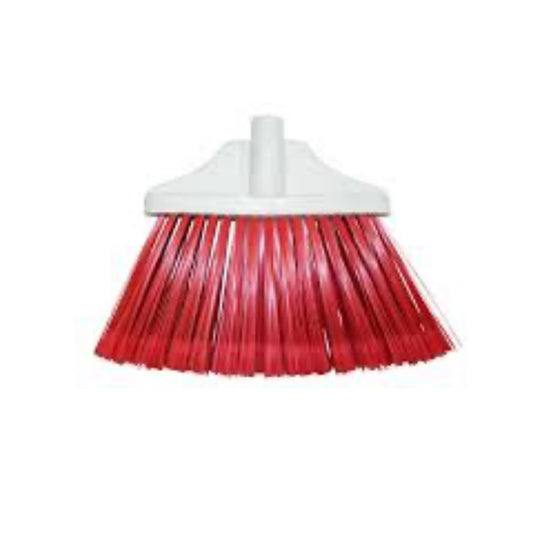 ESCOBA TIPO ABANICO CON FIBRA PVC EN COLOR ROJO 8300R