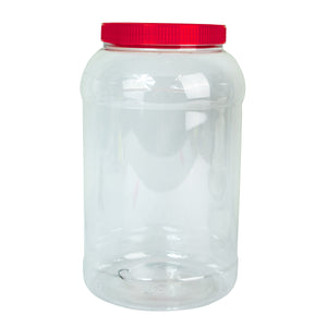 Foto de vitrolero liso con tapa lisa 3.78 lts. (1 gal) transparentetapa blanca — Alco Distribuidora Torreón mayoreo