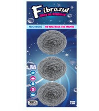 Foto de fibrazul 3pzs blister acero inoxidable — Alco Distribuidora Torreón mayoreo