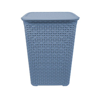 Foto de cesto rattan c/tapa l45.5x33 azul turquia cesr0079 — Alco Distribuidora Torreón mayoreo