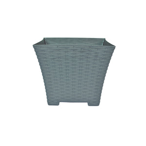Foto de maceta rattan mediana cuadrada l26 a 21 gris oxford mrme0046 — Alco Distribuidora Torreón mayoreo