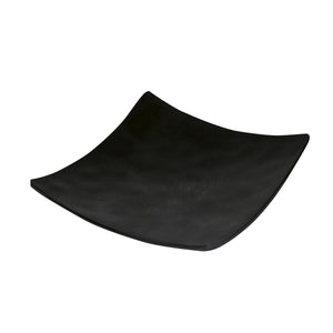 Foto de plato cuadrado 22 cms. melamina jet black — Alco Distribuidora Torreón mayoreo