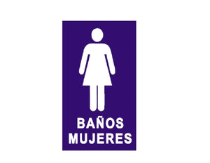 SEÑALAMIENTO ESTIRENO BAÑOS MUJERES 12X18 CMS