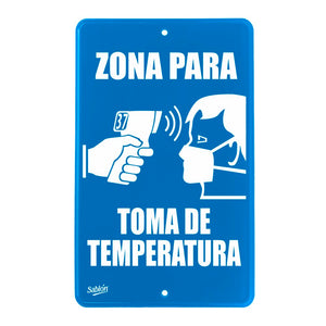 SEÑAL TOMA DE TEMPERATURA  22.8X15.2 7851
