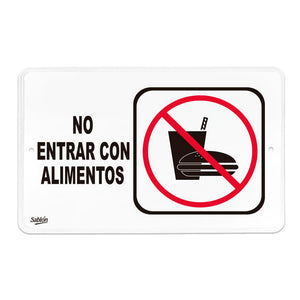 SEÑAL NO ENTRAR  C/ALIMENTOS 22.8X15.2 7947