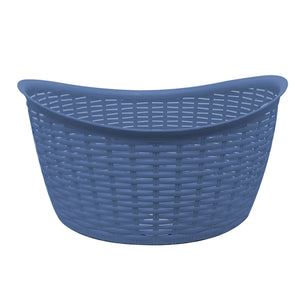 CANASTA RATTAN OVAL AZUL TURQUIA CROV0079