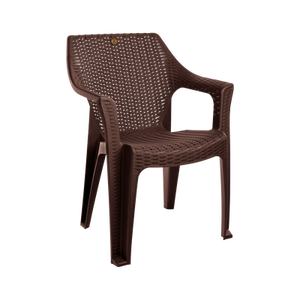 SILLA  TIPO  RATTAN  CHOCOLATE