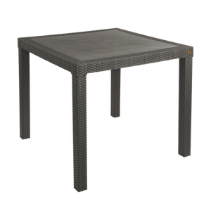 MESA  TIPO  RATTAN  GRIS HUMO