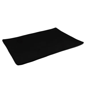 PLATO RECTANGULAR 30 CMS.  MELAMINA JET BLACK