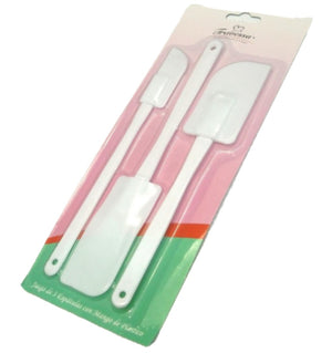 JUEGO 3 PZAS DE ESPATULA  MANGO PLASTICO 020-001-021