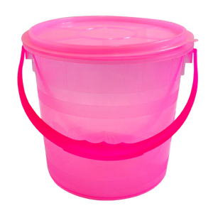 CUBETA  LECHERA C/TAPA 5 LTS. COLOR