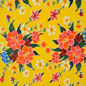 HULE MESA CHAROPLEX FONDO COLOR DIBUJOS GDES FLORES Y FRUTAS (1.20 MTS)