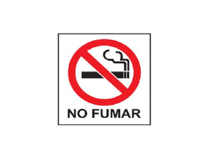 SEÑALAMIENTO ESTIRENO PROHIBIDO FUMAR (15X20 CMS)