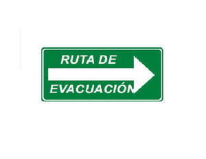 SEÑALAMIENTO ESTERILENO RUTA DE EVACUACION  DERECHA
