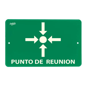 SEÑAL PUNTO DE REUNION 22.8X15.2 FOSFORE 7846