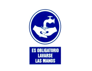 SEÑALAMIENTO ESTIRENO LAVARSE LAS MANOS  20X30 CMS