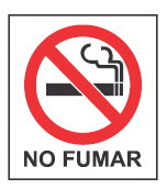 SEÑALAMIENTO ESTIRENO PROHIBIDO FUMAR 20X30 CM