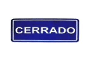 SEÑALAMIENTO ESTIRENO CERRADO 20X10 CMS